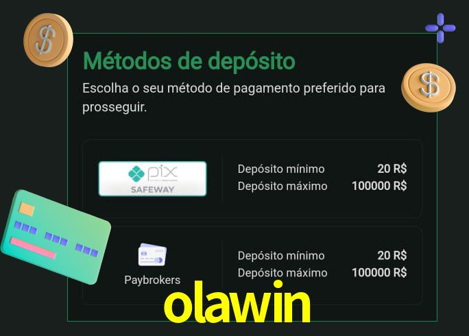 O cassino olawin oferece uma grande variedade de métodos de pagamento
